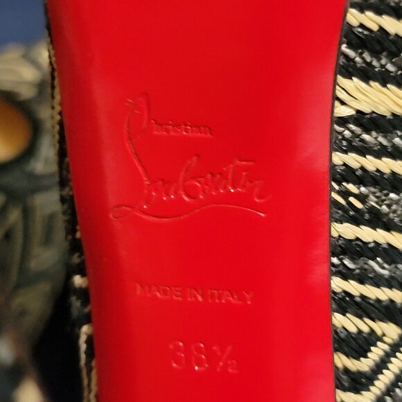 Christian Louboutin Panama Geometrico Daffodile Platform Pump size EU 38.5 - Picture 6 of 7